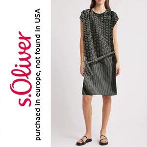 s.Oliver Black Patterned Dress